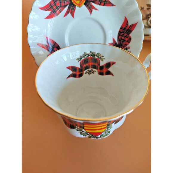 Royal Albert Footed Montrose Shape Teacup And Saucer Tartan Series - Picture 4 of 13